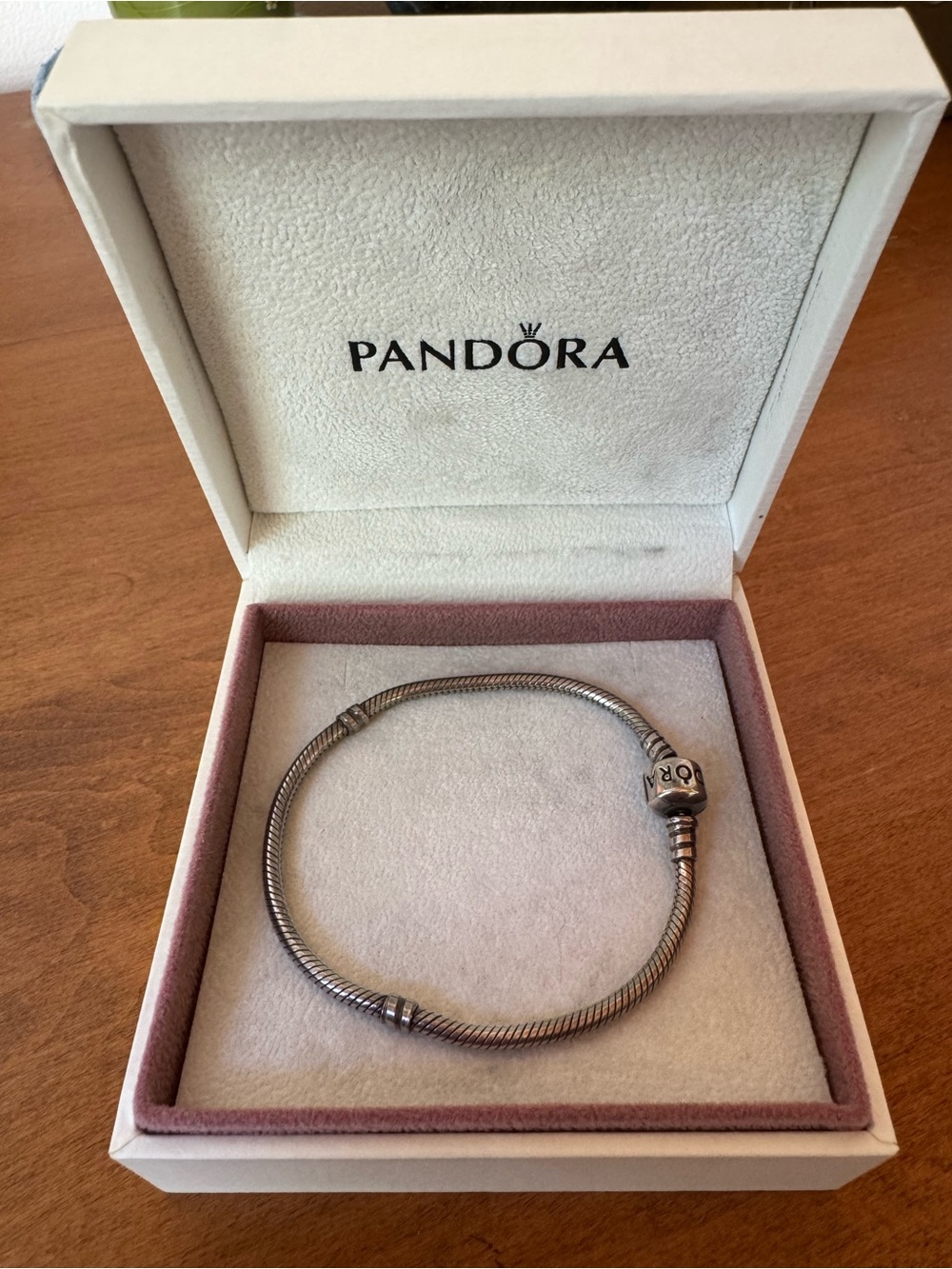 Pandora | Silver Snake Chain Charm Bracelet Bracelet | 18 cm